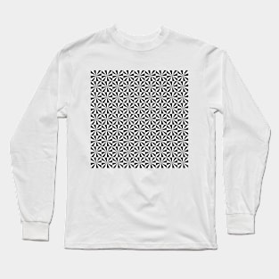 Black and White geometric pattern Long Sleeve T-Shirt